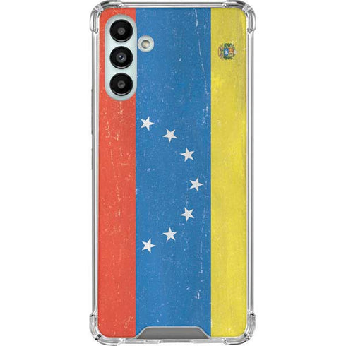 Venezuela Flag Distressed Galaxy A13 5G Clear Case